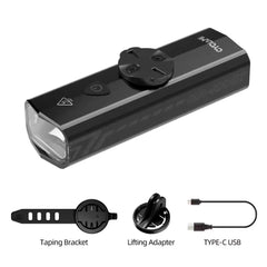Luz Delantera LED Cyclami BR1000T USB 1000lm Negra Resistente IPX6