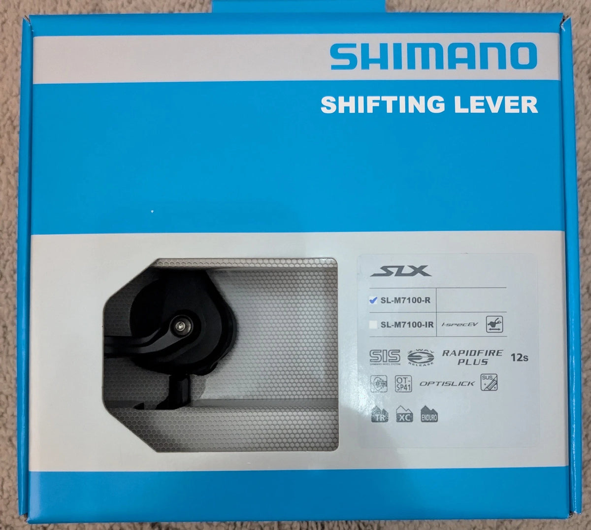 Palanca de cambios derecha Shimano SLX SL-M7100-R 12 velocidades Rapidfire Plus